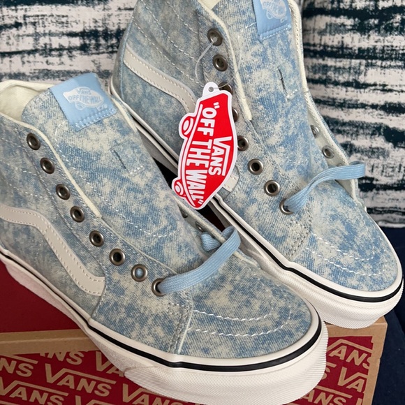 Vans Sk8-Hi Tapered Denimdstry Winter Sky Marshmalow MENS - Picture 8 of 16